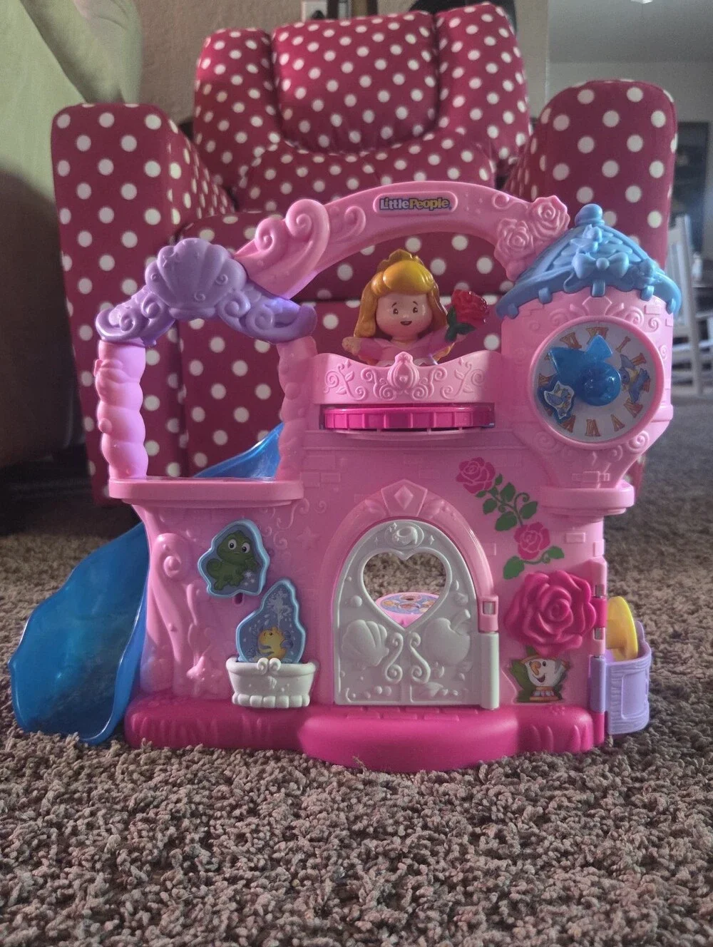 Pink and Blue Little People Princess Castle Playset